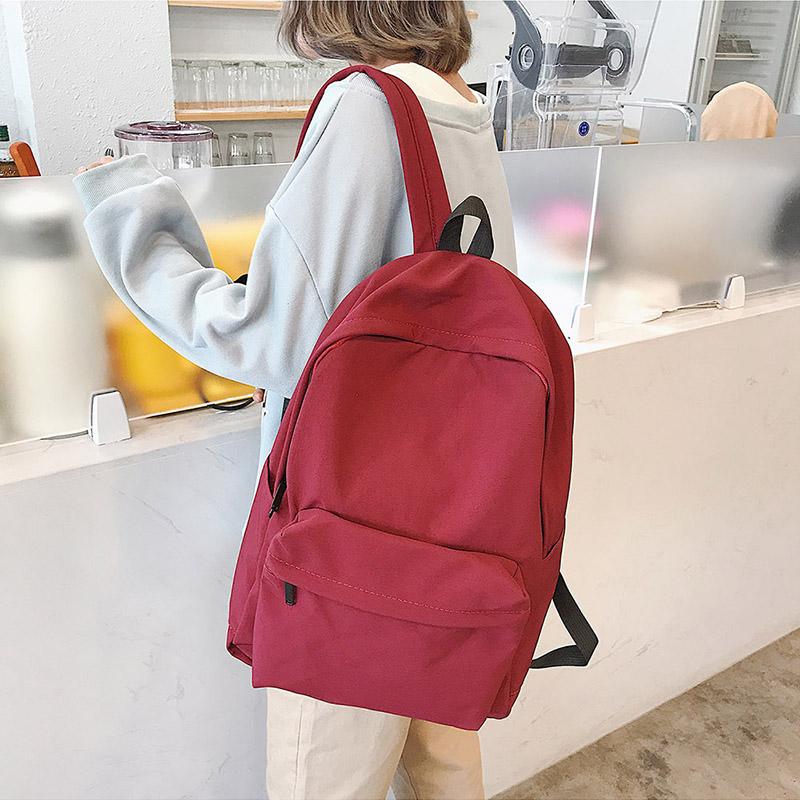 

2020 Women Backpack Fashion Student School Bag Women Leisure Travel Back Pack Korean Ladies Knapsack for School Girls Bagpack, Black