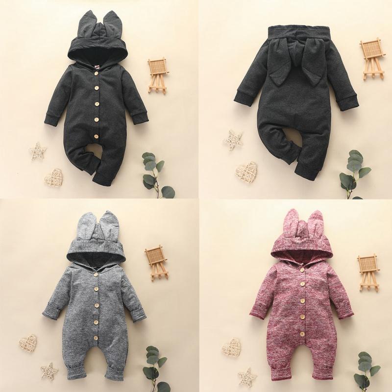 

Hooded Baby Rompers Autumn Newborn Baby Clothes Cotton Boy Clothing Sets Spring Boy Roupa Infant Jumpsuits1