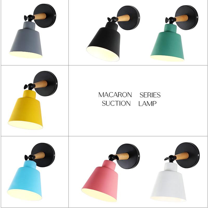 

Nordic minimalist solid wood cartoon Wall Light Modern Creative LED E27 Wall Lamp for Warehouse Restaurant Coffee Shop Bar