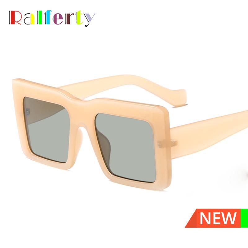 

Ralferty 2021 New Women's Sun Glasses Female Fashion Square Sunglases Retro Shades Sunglasses okulary przeciwsloneczne damskie