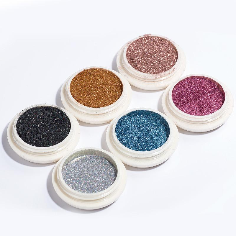 

Dust Holographics UV Laser Pigment Silver Polish Nail Chrome Powder for Glitters Gel Gradient Sparkly Nail Art Decoration