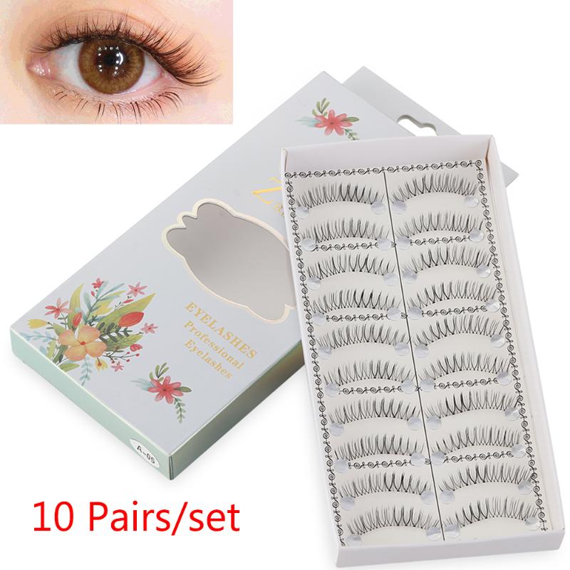 

10 Pairs 3D False Eyelashes Crisscross Wispies Long Super Natural Fake Eye Lashes Eye Extension Women Beauty Makeup Tools