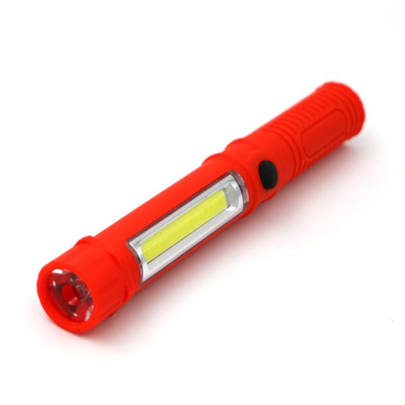 

Super Bright COB LED Pocket Pen Light Inspection Work Light With Clip PVC COB LED bike waterproof A70