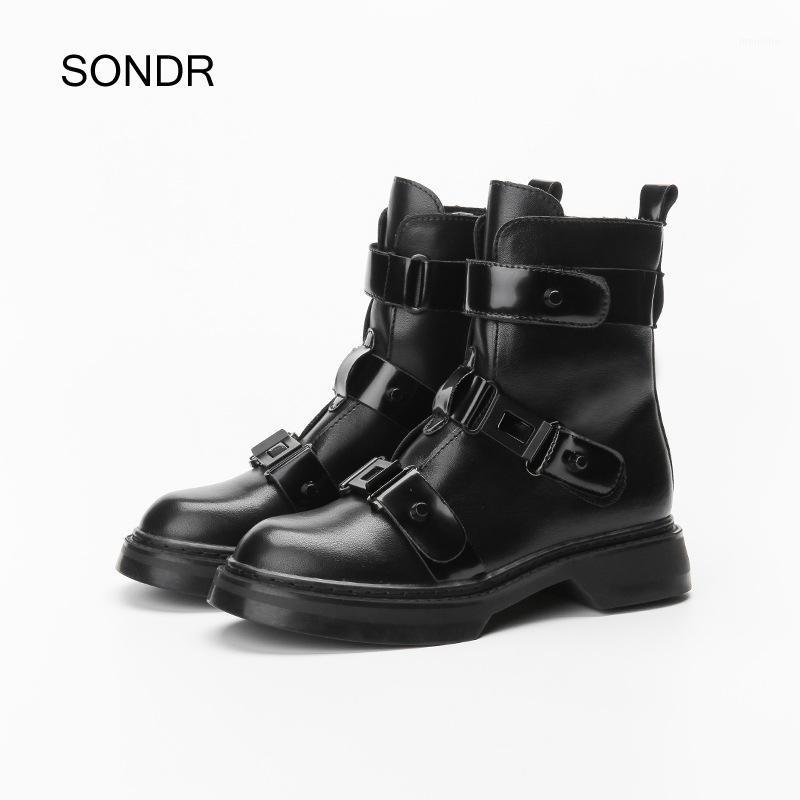 

Winter Warm Shoes Women Buckle Boots with Fur Shoes Ladies Ankle footware British Style Female botas mujer Black Boots1