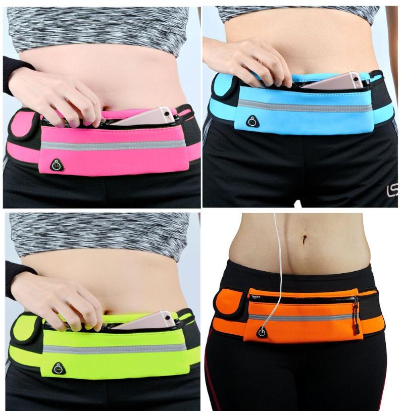 

Waist packs waterproof fanny pack women's belt bum bag Pure Neutral Chest Bag waist female male phone Bags, Black