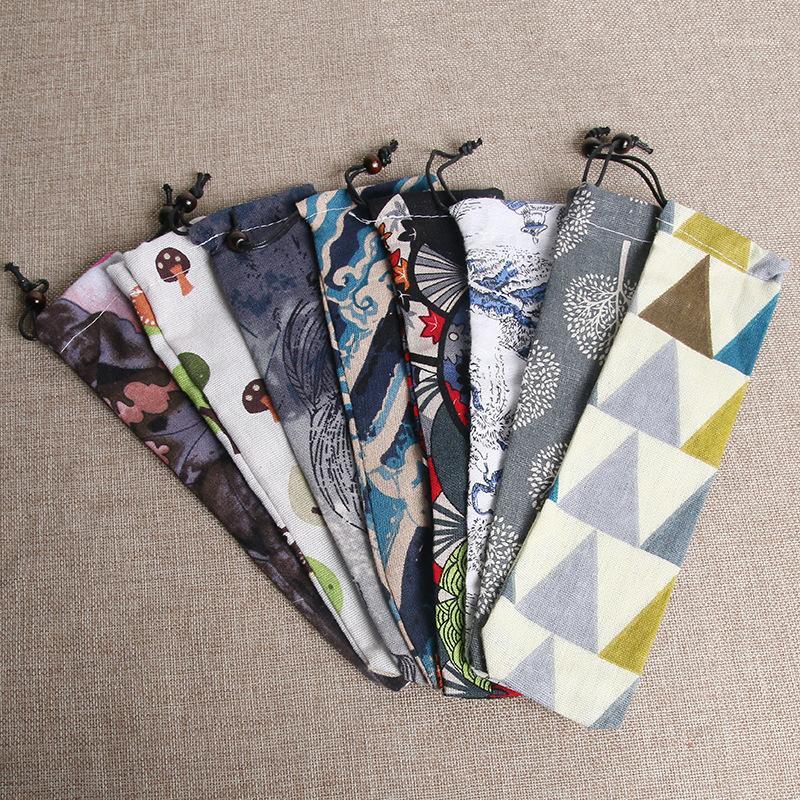 

100pcs) Straw Bags Straw Pouch Chopsticks Spoon Tableware Bags 6X25cm1