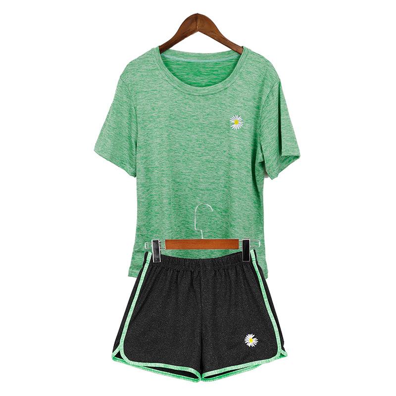 

2 Pcs Set Women's Yoga Suit Fitness Clothing Sportswear For Female Workout Sports Clothes Athletic Running Yoga Suit Sets, Green