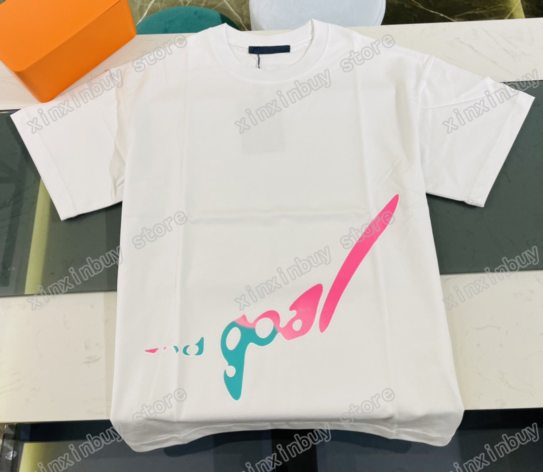 

22ss Designers Tee top Mens Womens T Shirts Letter printing Paris Fashion T-shirt short Sleeve luxurys Black white XS-L