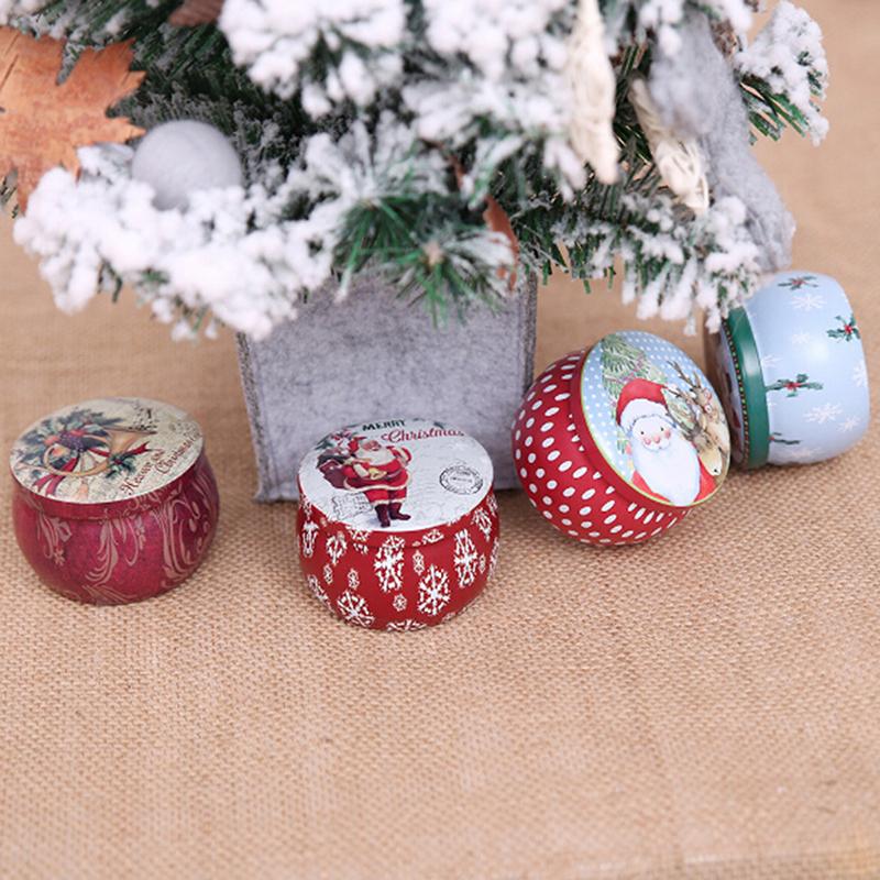 

Cartoon Christmas Candy Storage Box Cookies Packaging Boxes Coin Jewelry Sealed Jar Home Party Supplies Random 7cmx7cmx5cm