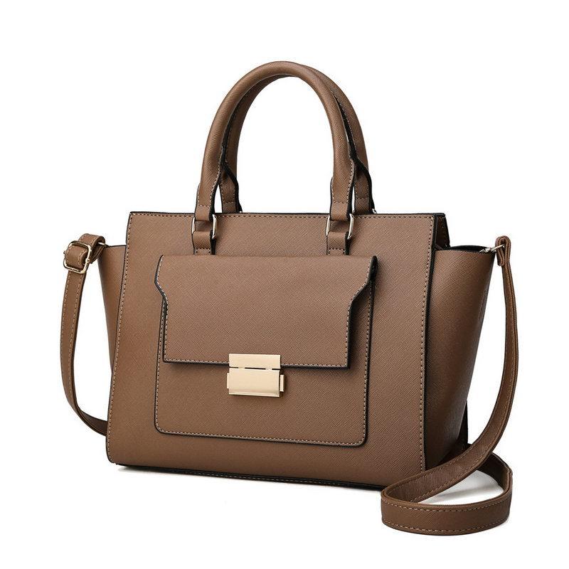 

2021 new European and American fashion women's bag straddle one shoulder handbag simple versatile women's bag, Black