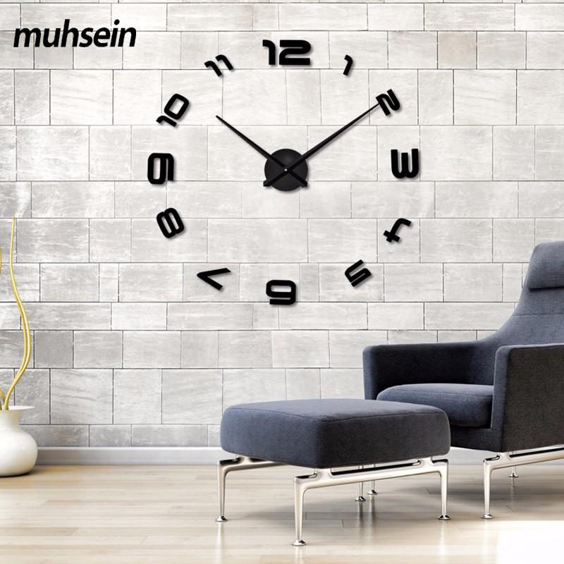 

2020 New High Quality 3D Wall Stickers Creative Fashion Living Room Clocks Large Wall Clock DIY Home Decoration Acrylic Clock