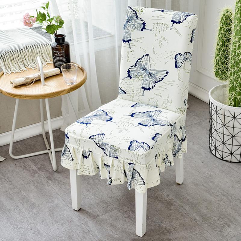 

Removable Seat Cover Spandex Chair Covers Slipcovers Dining Room Decoration1