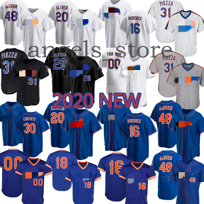 

New Custom Mens Matz Mets Tebow Pete Alonso Wright Rosario Diaz Frazier Gooden Hernandez Conforto Syndergaard Piazza Strawberry Cano Carter, Custom (daduhui