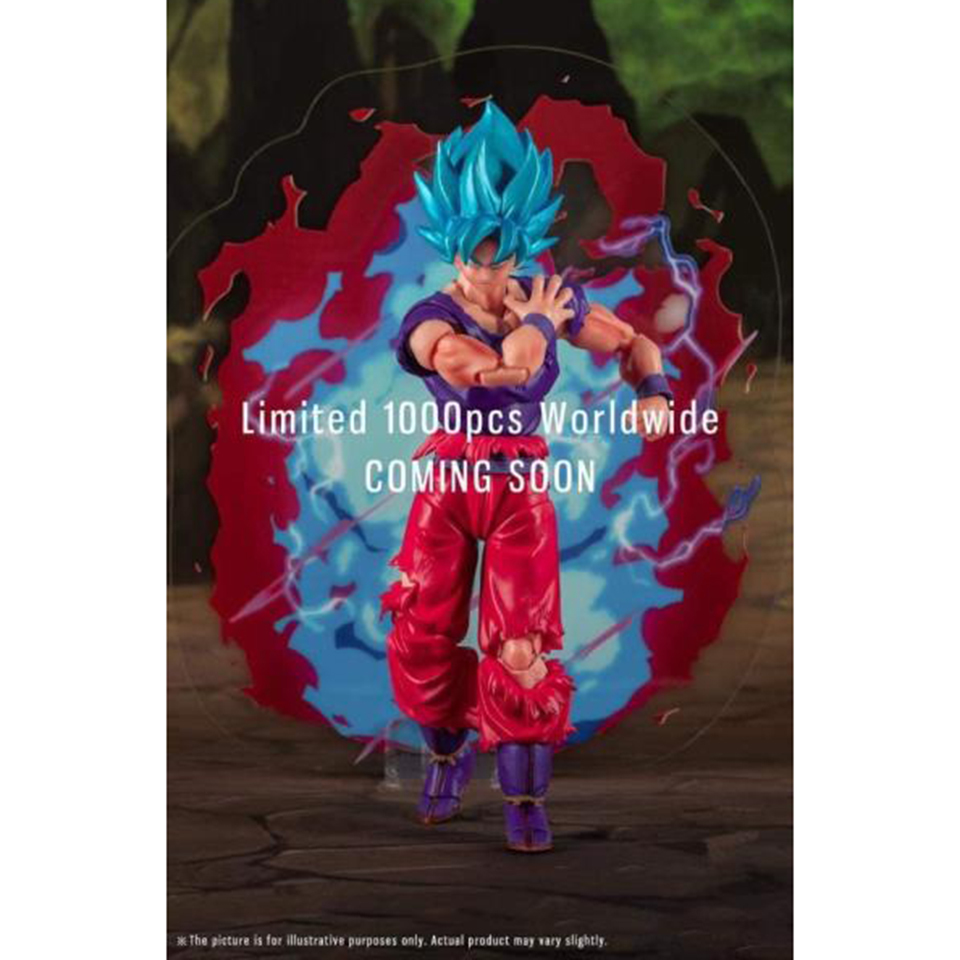 

Tronzo Demoniacal Fit DBZ SHF Custom Blue Battle Damage Action Figure Figurals Brinquedos Q1215, Blue goku