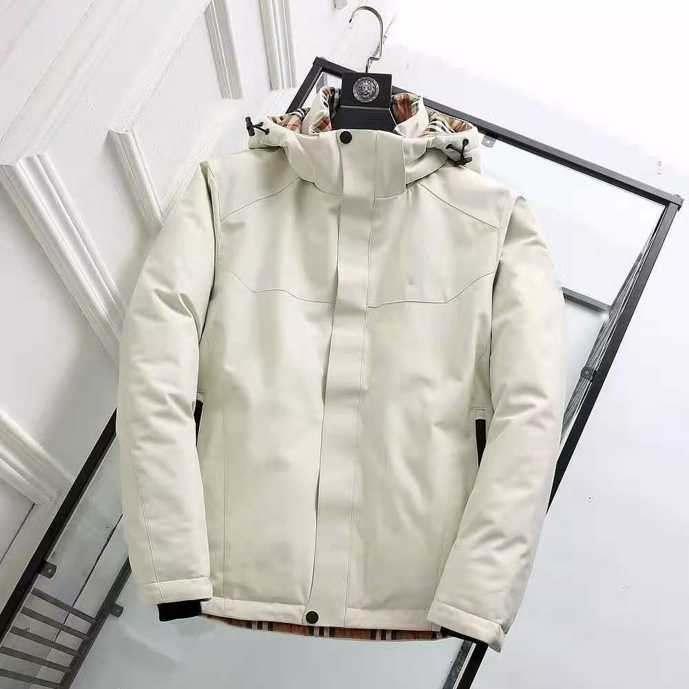 New Mens winter jacket down coat parka Hooded Rib sleeve 90%White duck down Thick black goose para jumpers warmest winter coats