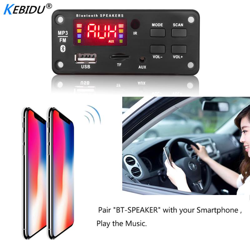 

Hot Sale color screen 12V MP3 WMA Wireless Bluetooth 5.0 Decoder Board Audio Module USB FM TF Radio AUX input For Car
