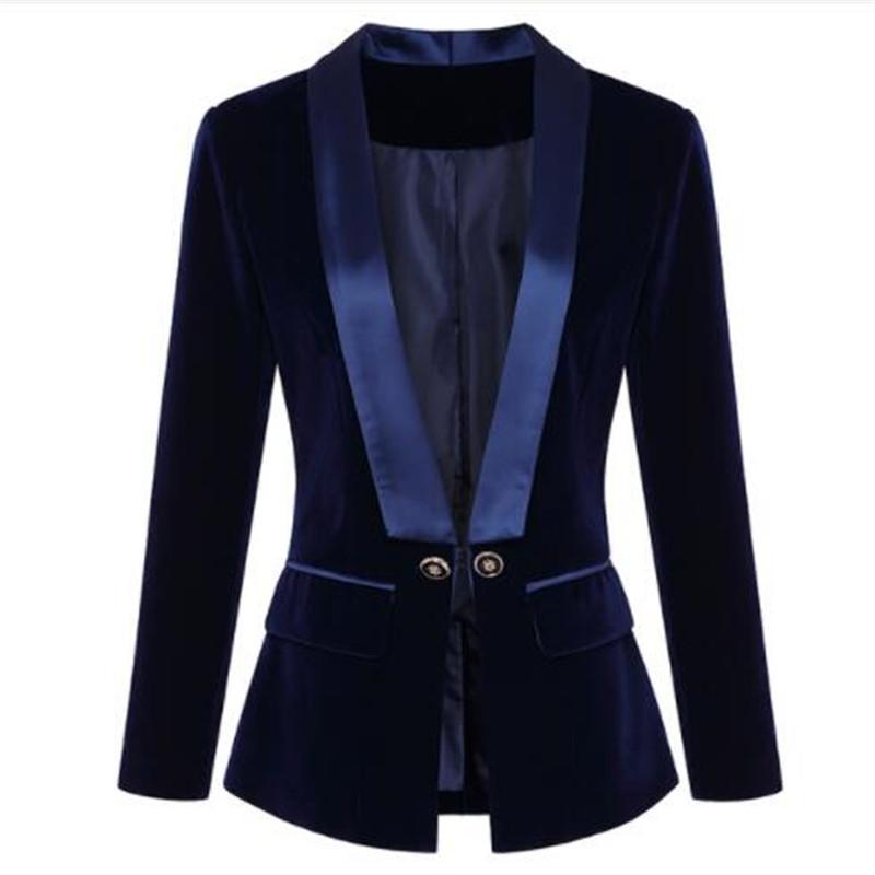 

HIGH QUALITY Newest Runway 2020 Designer Blazer Women' Long Sleeve Velvet Blazer Jacket Outer Wear