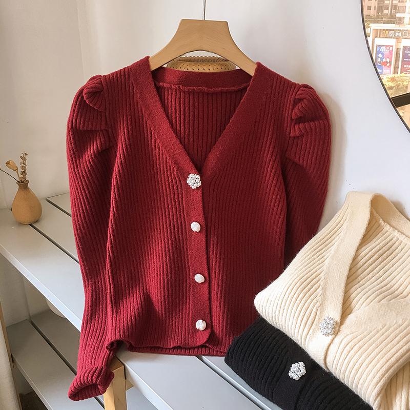 

Vintage Knitted Cardigan for Women 2020 Christmas New year Winter harajuku Loose Jacket Tops Womens Sweaters Ladies Coat, Black