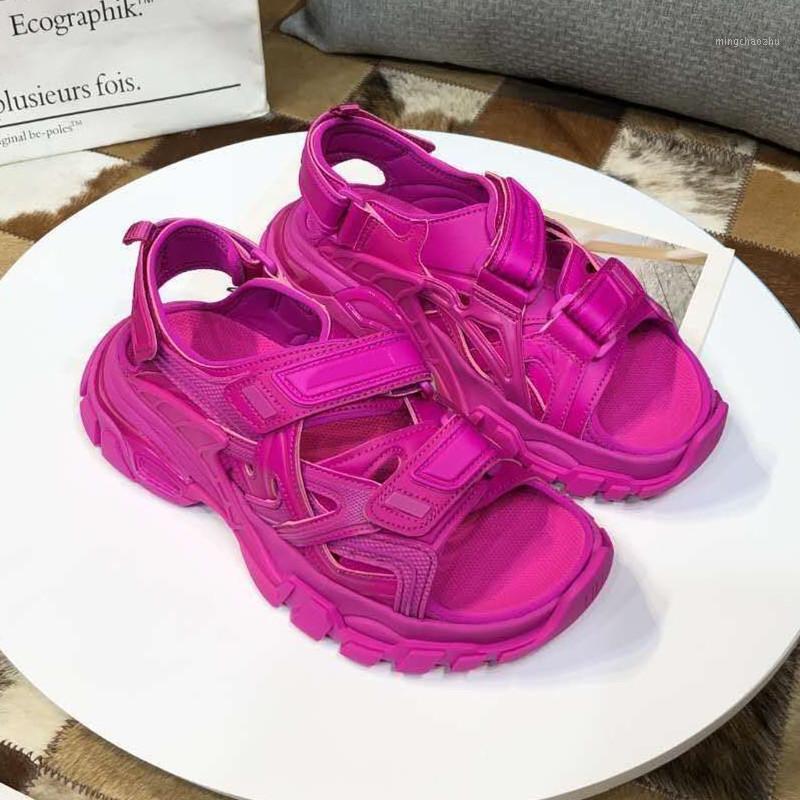 

Prova Perfetto 2020 summer New platform sandals woman Genuine Leather Thick bottom sport sandals Suitable for Sport Man1, Black