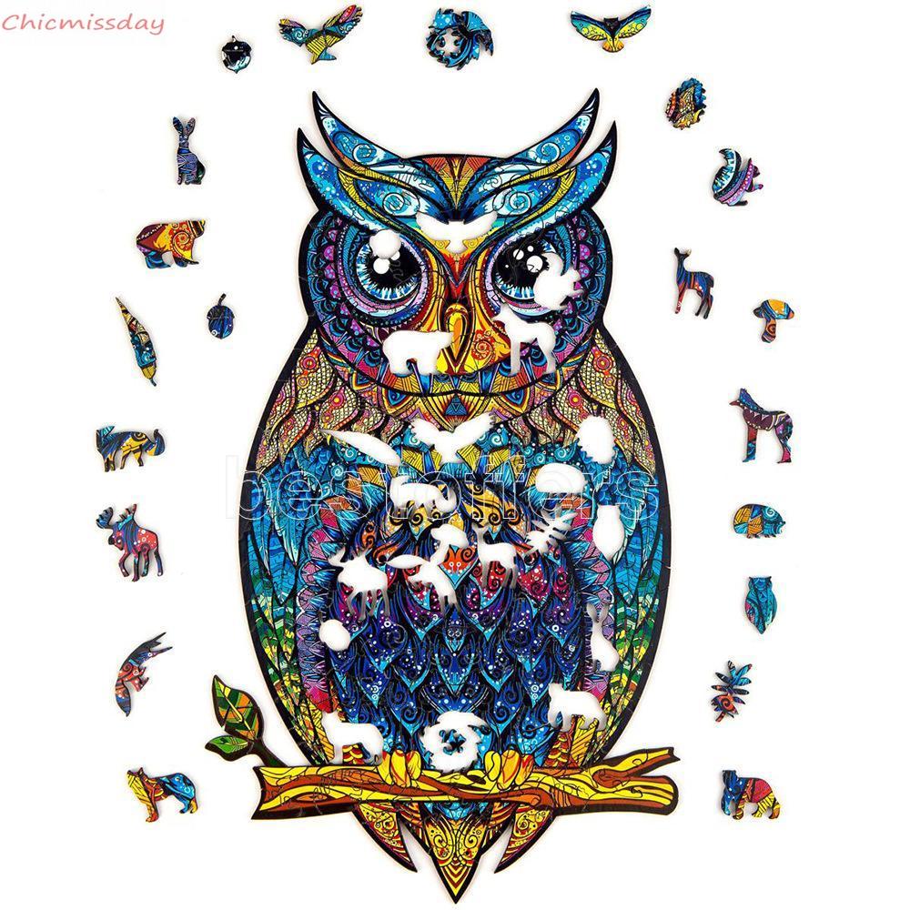 

Wooden Jigsaw Puzzles A5 size Animal Shape Puzzles reative Gifts for Children Unique Irregular Shape Jigsaw Pieces Party Favors