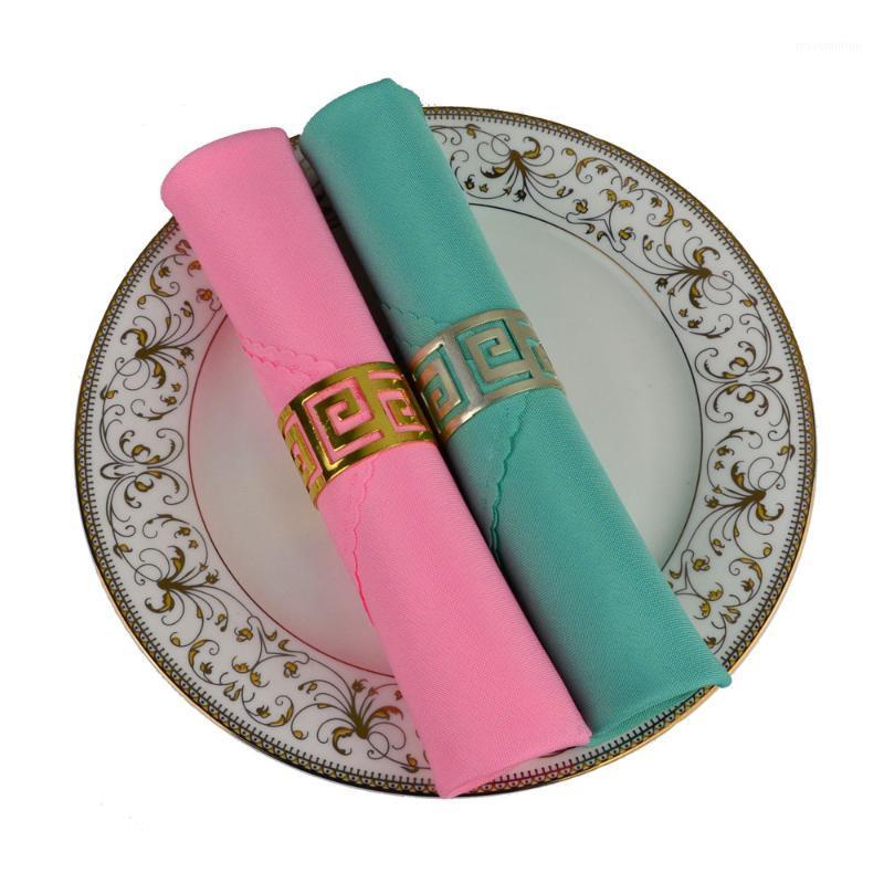 

6pcs/lot Pink/Tiffany Solid Plain Table Napkin For Boy Girl Birthday Party Home Serviette Kids Event Decoration Folding Cloth1