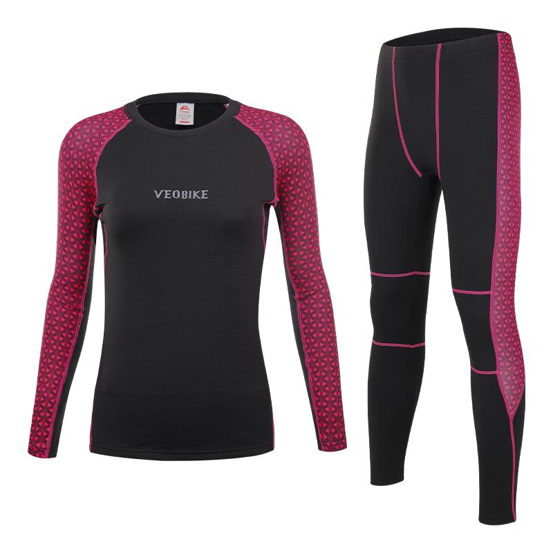 

Pro Team Bike Base Layer Women Winter Fleece Cycling Clothes Mtb Thermal Underwear Set Sexy Ladie Sportswear Long Johns Skinsuit, Women black