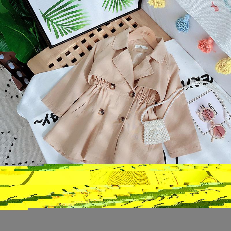 

Girls Windbreaker Coat Spring Autumn Kids Fashion Cotton Jackets For Baby Girl Teens Outerwear Children Long Windproof Clothes, Picture color