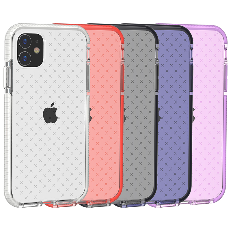 

Premium Quality Anti Drop Transparent Dual Color Soft TPU Rubber Silicone Shockproof Clear Phone Case Cover for iPhone 11 Pro Max
