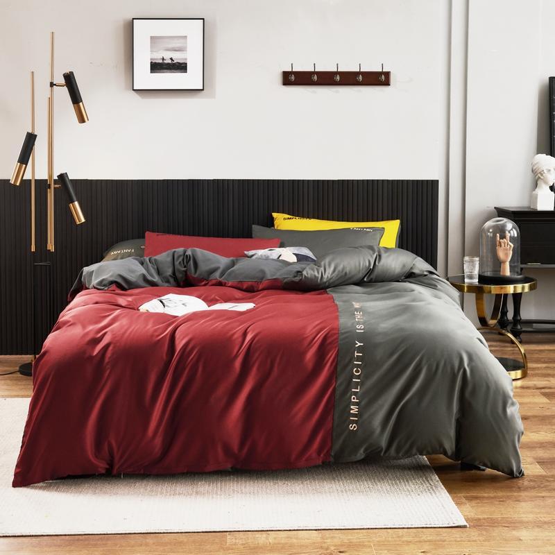 

2020 new products Washed long staple cotton bed sheet set Quilt / Duvet Cover Bed Set luxury bedding king size 4-piece set