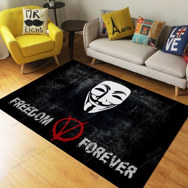 

V for Vendetta One Piece Floor Rug Carpet Bedroom Doormat Non-slip Mat Cartoon Gift, Style 1