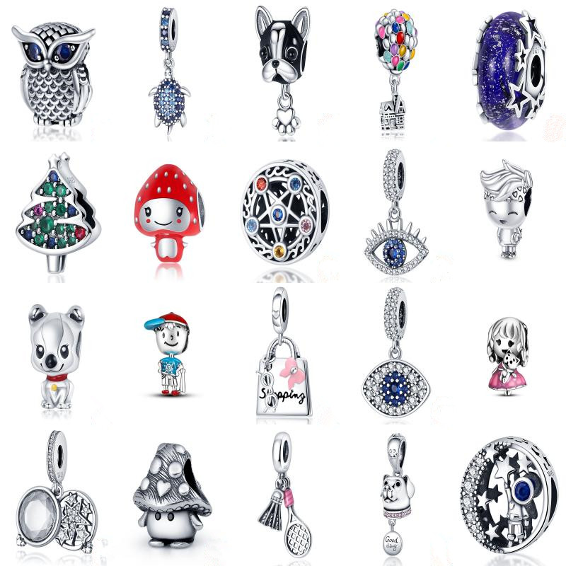 

charms of ley 925 Fits pandora bracelet 925 silver women pendant jewelry galaxy starry sky charms beads
