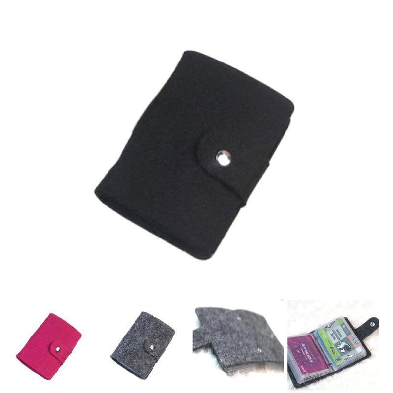 

New Fashion Retro Women Pouch ID Wallet Cash Holder Organizer Case Box Pocket THIN889, Black