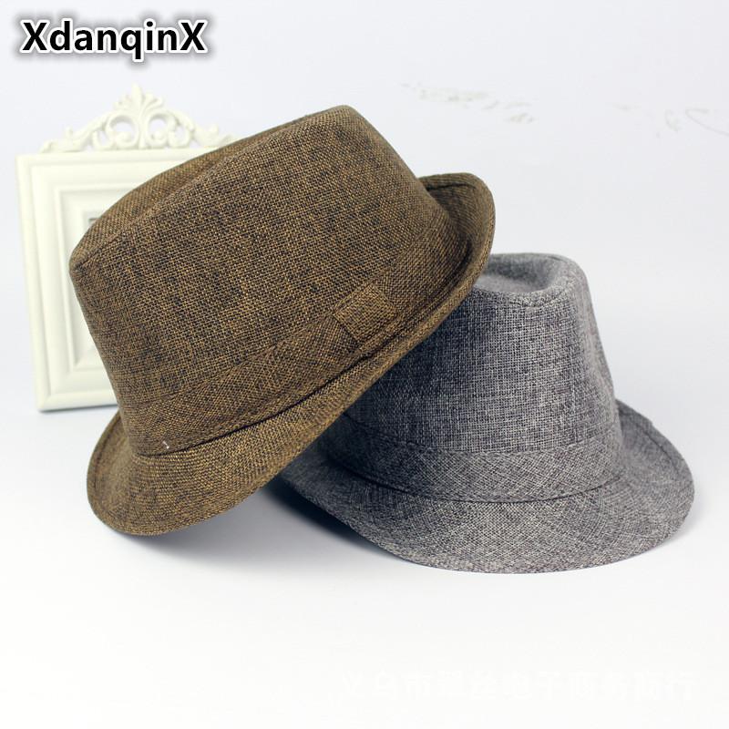 

Wide Brim Hats XdanqinX Summer Western Style Men's Retro Fedoras For Men Casual Fashion Multi-color Optional Fixed Daddy's Jazz Ha, Black