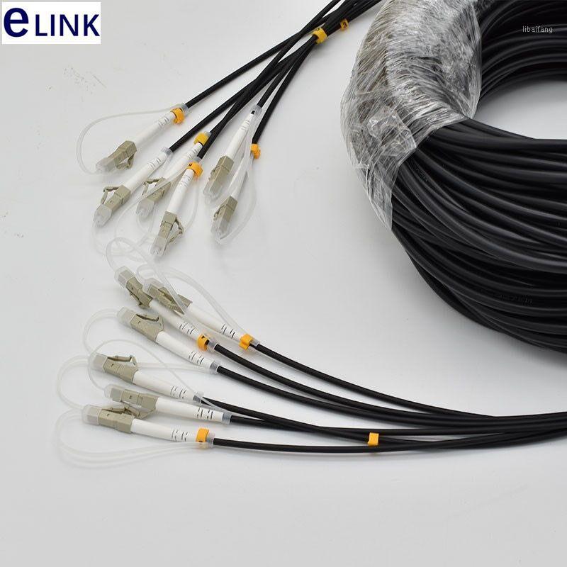 

30mtr TPU MM Fiber optic Patch cords waterproof Multimode LC SC FC 6 core patch lead FTTA armored jumper Outdoor SM DX OD=5.0mm1