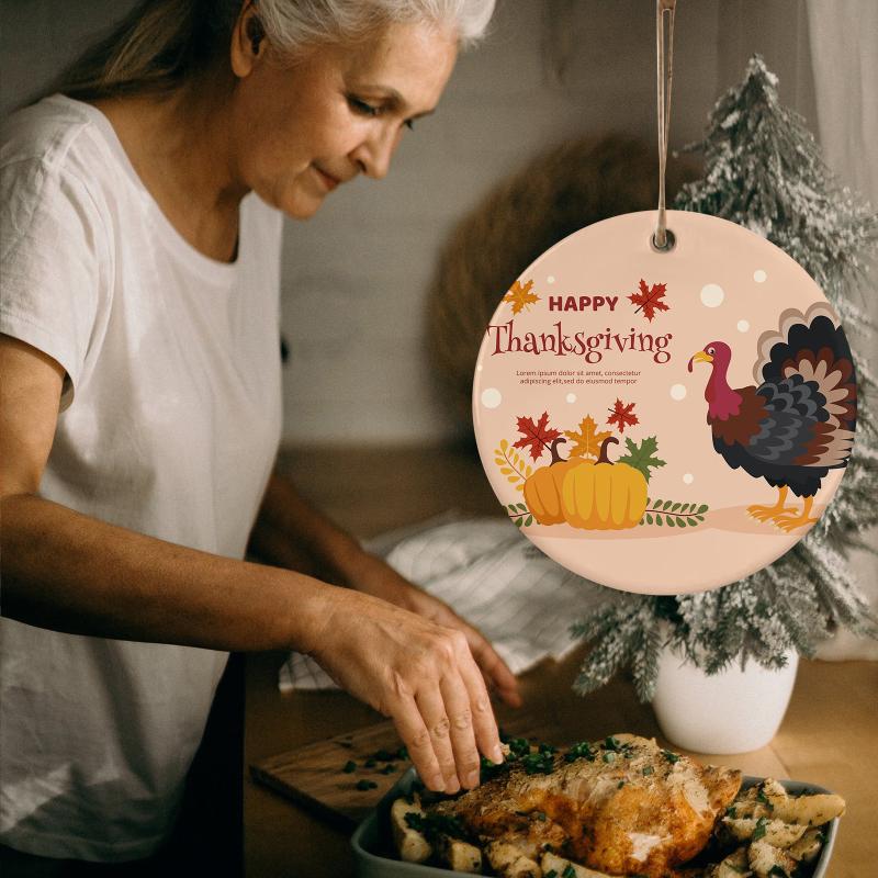 

Funny Ornament Fall Thanksgiving Turkey Wooden Wedding Party Decor New Christmas Decorations 2021 Thanksgiving Pendant kerst Dec