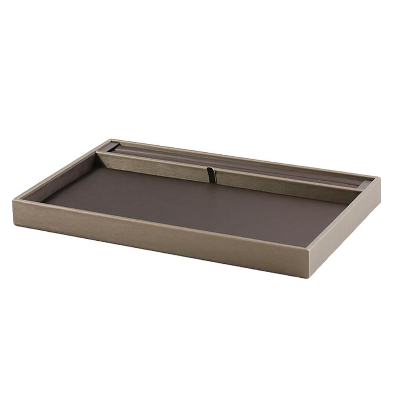 

Prettyia PU Jewelry Display Tray Rings Case Necklace Bracelets Holder Drawer