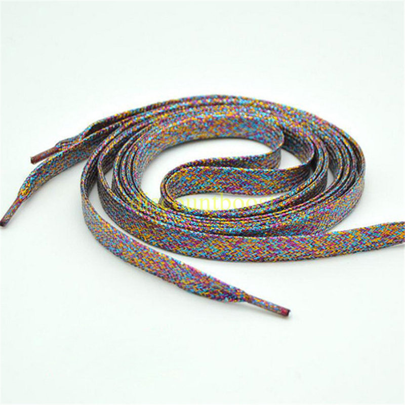 

1Pair Colorful Laces Rainbow Gradient Print Flat Canvas Shoe Lace Shoes Casual Chromatic Colour Shoelaces green lobster 80CM/100CM/120CM, White;pink