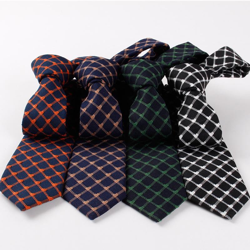 

New 6cm Striped Neck Tie for Men's Plaid Necktie Casual Suit Bowknots Ties Male Cotton Skinny Slim Ties
