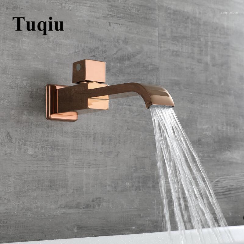 

Tuqiu Basin Faucet Only Cold Rose Gold Bathroom Faucet In-Wall Bathroo Bathroom Sink Tap Basin Mixer Tap Set1