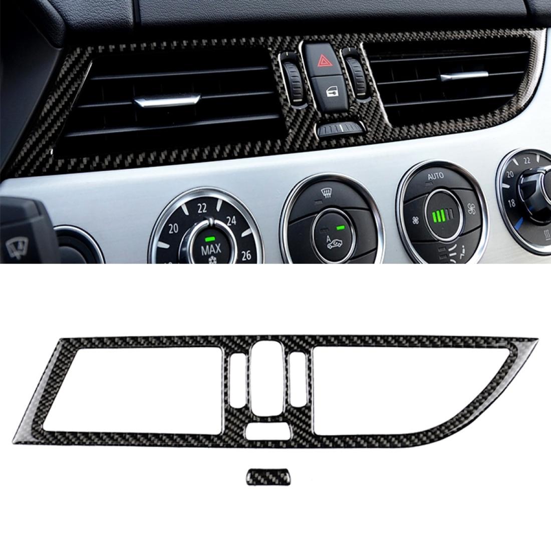

2 PCS For Left Driving Car Carbon Fiber Intermediate Air Outlet Panel Soild Color Decorative Sticker for BMW Z4 2009-2015