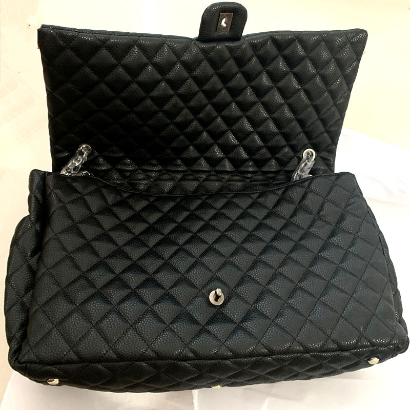 

Large Capacity Duffel Bags Fashion Women 46CM Quilted Shoulder Luxury Shopping Tote purse Airport Bag Weekender Traveling Bags, Box