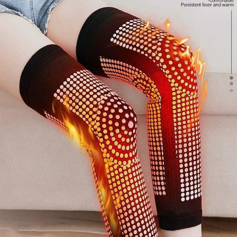 

1 Pair Sports Kneepad Tourmaline Knee Support Dot Matrix Self Heating Knee Pads Brace for Arthritis Joint Pain Relief Recovery, Gray