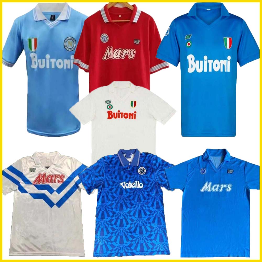 

1997 1998 Napoli Retro Soccer Jerseys Coppa Italia SSC Maradona Vintage Calcio 82 83 Napoli Retro Classic 1991 93 Neapoli ZLOA Footba, 91/93