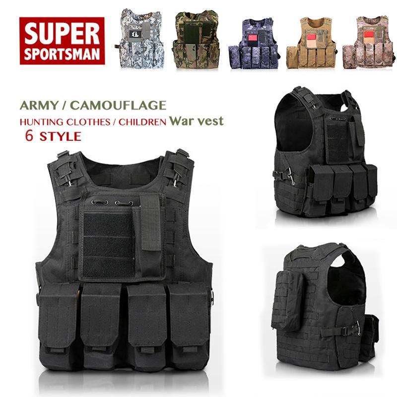 

Camouflage Hunting Multi-function Vest Children Tactical Vest Wargame Body Molle Armor Hunting Jungle Outdoor Equipment1, Children style acu