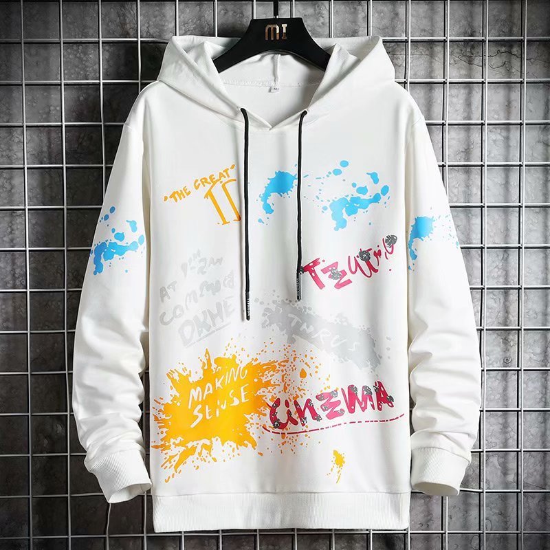 Sweats à capuche pour hommes Spring Automne Streetwear à manches longues Pull Sweatshirts Hommes Casual Style coréen Graffiti Hoodie KG-147