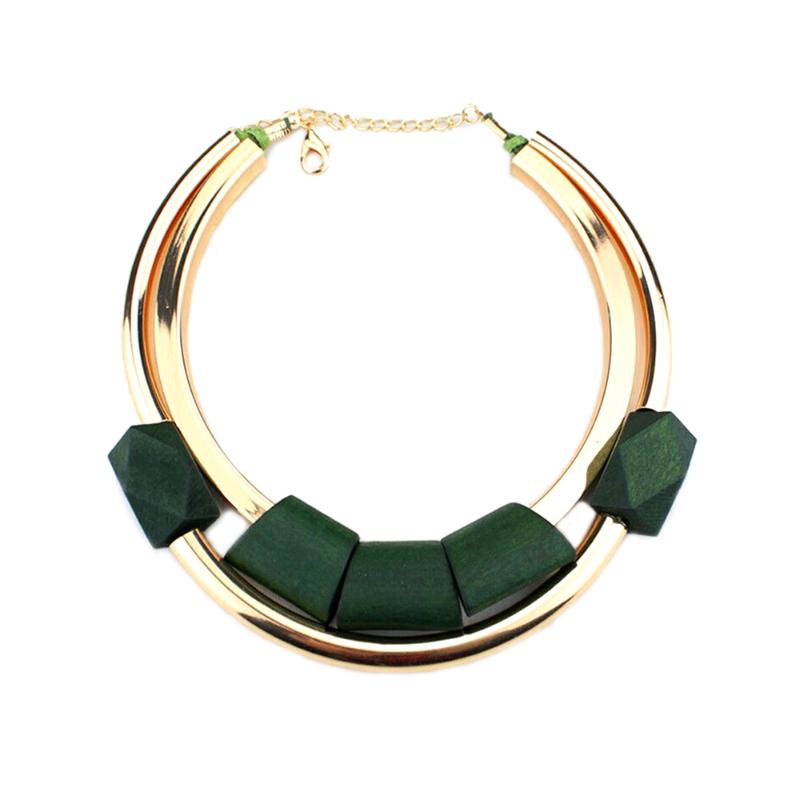 

Vintage Wood Beads Pendant Necklace For Women Fashion Jewelry Accessories Gift