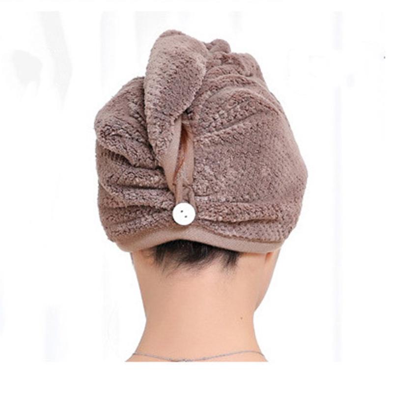 

Women's New Thickening Strong Water-absorbing And Quick-drying Plain Pineapple Coral Fleece Dry Hair Cap Shower Cap Bag Scarf