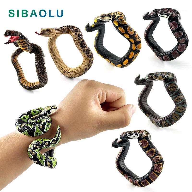 

Halloween Children's simulation snake Bracelet Animal model figurine home decor miniature fairy garden decoration accessories1