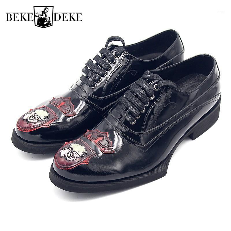 

2020 Gentleman Formal Handmade Lace Up Oxford Shoes Men Cow Leather Retro Derby Shoes Red Classic Office Party Dress Male1