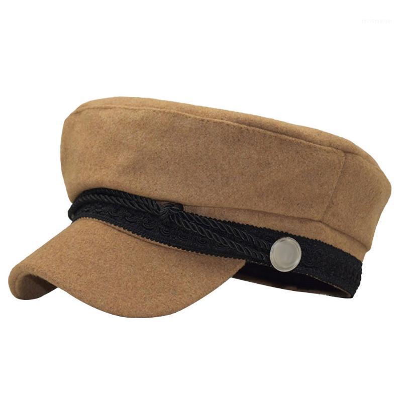 

Fahion Womens Wool Blend Fiddler Cap Girls Baker Boy Peaked Cap Casual Solid Cotton Newsboy Berets czapka na zime FJSL1, Black